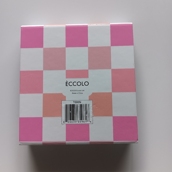 NEW Eccolo Notepad with Gold Pen Pink White Magnetic Closure 5" Pad 150 sheets - Picture 6 of 6